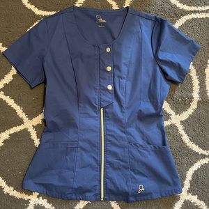 Jaaanuu Size Small Navy Scrub Top